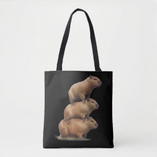 Drei Capybaras Funny Capybara Spaß Tasche