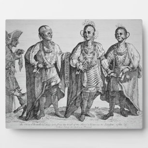 Drei Cherokee Chiefs, 1762 (Gravur) Fotoplatte