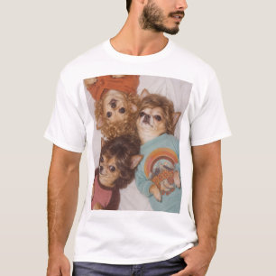 Drei Chihuahua-Freunde mit großer 1980er-Frisur T-Shirt