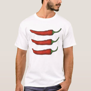 Drei Chilen heißer, würziger Roter Chili Pfeffer G T-Shirt