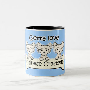 Drei Chinesen Cresteds Zweifarbige Tasse