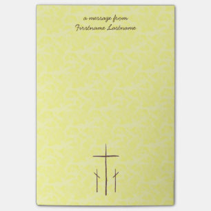 Drei Christliche Kreuzungen Calvary Post-it Klebezettel