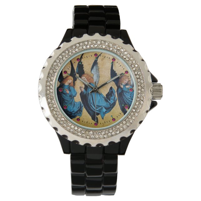 DREI CHRISTMAS ANGELN IN BLAU ARMBANDUHR (Vorderseite)