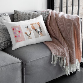 Drei Collage Foto | Dog Valentines Gift Lendenkissen