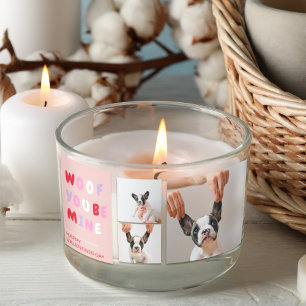 Drei Collage Foto   Dog Valentines Gift Rechteckiger Aufkleber