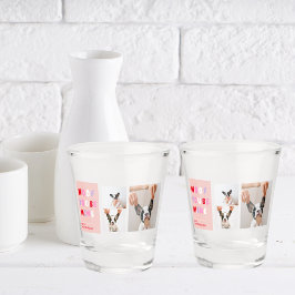 Drei Collage Foto | Dog Valentines Gift Schnapsglas