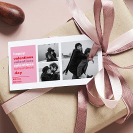 Drei Collage Foto | Farbenfrohe Valentingeschenke Geschenkanhänger