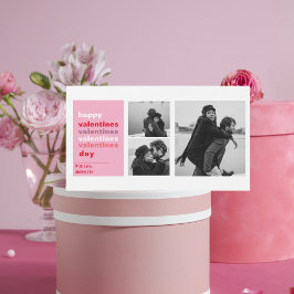 Drei Collage Foto | Farbenfrohe Valentingeschenke Magnetkarte