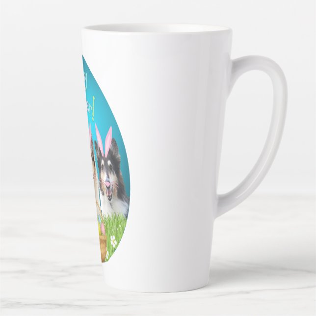 Drei Collie Oster Latte Tasse (Rechts)