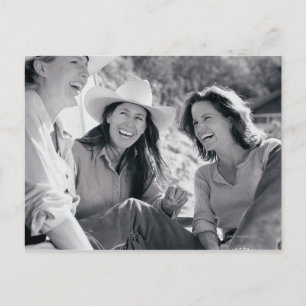 Drei Cowgirls lachen zusammen Postkarte
