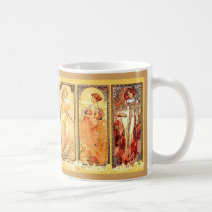 Drei Damen von Alphonse Mucha Kaffeetasse