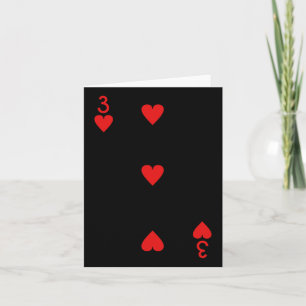 Drei der Herzkarten Deck Karten Halloween Poker
