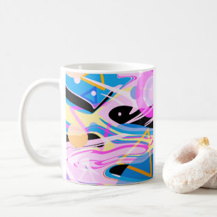 Drei dimensionale geometrische Abstrakte Malerei Kaffeetasse