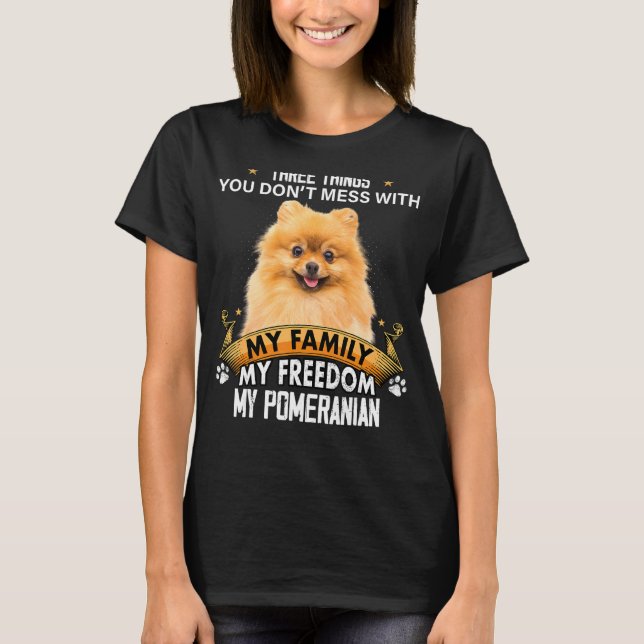 Drei Dinge, die man nicht mit Spitz-Hund verwechse T-Shirt (Vorderseite)
