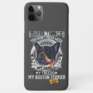 Drei Dinge, meine Familie meine Freiheit Boston Te Case-Mate iPhone Hülle
