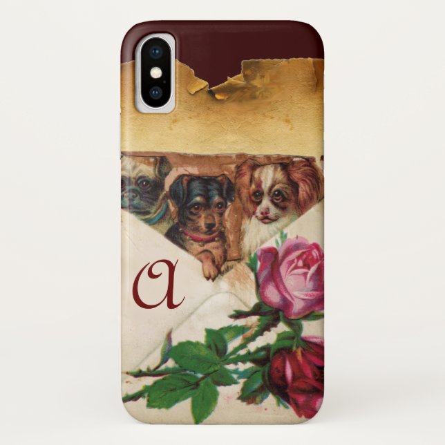 DREI DOGIEN MIT MONOGRAMM FÜR ROSE Case-Mate iPhone HÜLLE (Rückseite)