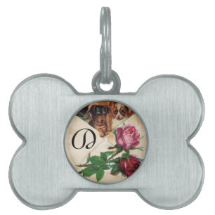 DREI DOGIEN MIT MONOGRAMM FÜR ROSE TIERMARKE