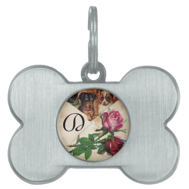 DREI DOGIEN MIT MONOGRAMM FÜR ROSE TIERMARKE (Vorderseite)