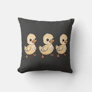 Drei Ducklings Wandern in einer Reihe - Niedlich Kissen