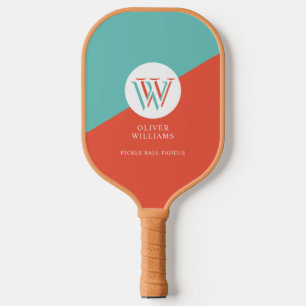 Drei Ebenen Anfangs W (bearbeitbar) Aquamarin Oran Pickleball Schläger