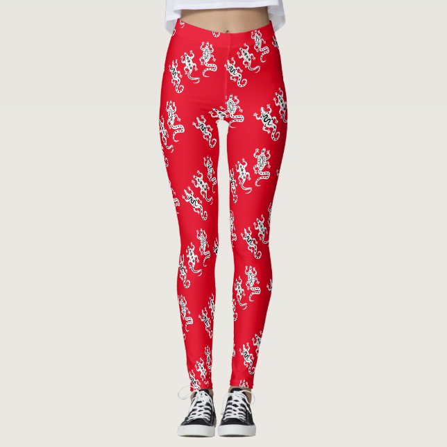 Drei Eidechsen Thunder_Cove Südwestart Leggings (Vorderseite)