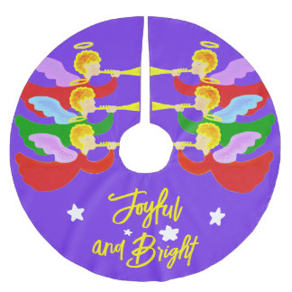 Drei Engel Polyester Weihnachtsbaumdecke