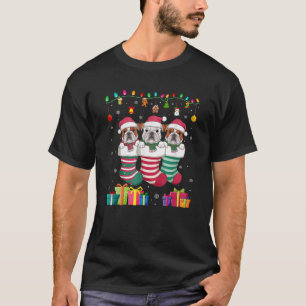 Drei englische Bulldog in Sock Funny Boys Girls Ki T-Shirt
