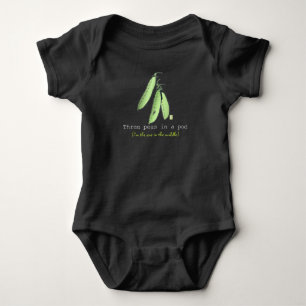 Drei Erbsen in einem Pod Baby Bodysuit Strampler