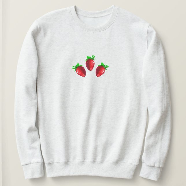 Drei Erdbeeren Sweatshirt (Design vorne)
