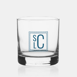 Drei erste Monogramm für moderne Männer Whiskyglas