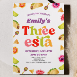 Drei Esta Fiesta Taco 3. Geburtstagspartei Einladung