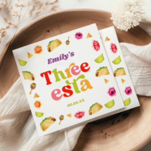 Drei Esta Fiesta Taco Dienstag, 3. Geburtstag Part Serviette