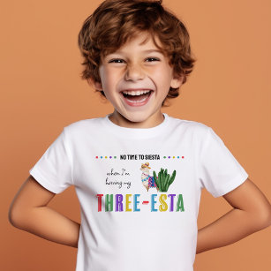 Drei-Esten farbenfrohe 3. Geburtstagsjunge oder Mä Kleinkind T-shirt