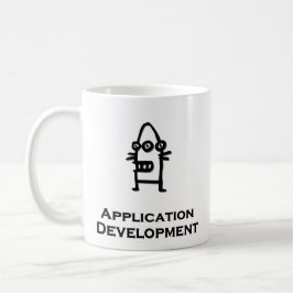 Drei Eye-Bot-Anwendungsentwicklung Kaffeetasse