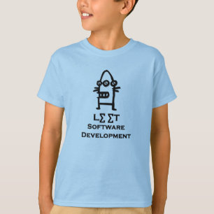 Drei Eye Bot Leet Software Development schwarz T-Shirt