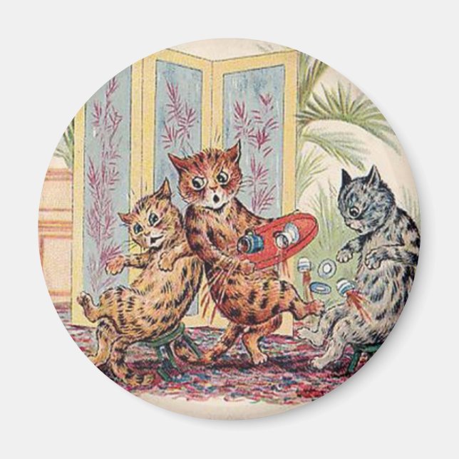 Drei fallende Katzen von Louis Wain Magnet (Vorne)