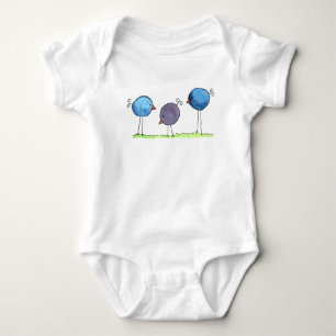 Drei fantastische Wasser-Vögel Baby Strampler