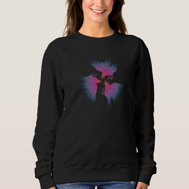 Drei farbige Kreuze Grafik Sweatshirt (Vorderseite)
