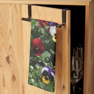 Drei farbige Stiefmütterchen: Eine Symphonie von F Geschirrtuch