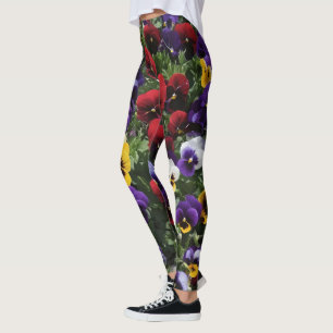 Drei farbige Stiefmütterchen: Eine Symphonie von F Leggings