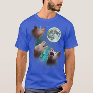 Drei Farmschweine heulen am Mond 3 Wolfs Wolfen Fu T-Shirt