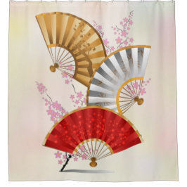 Drei Federlüfter Duschvorhang