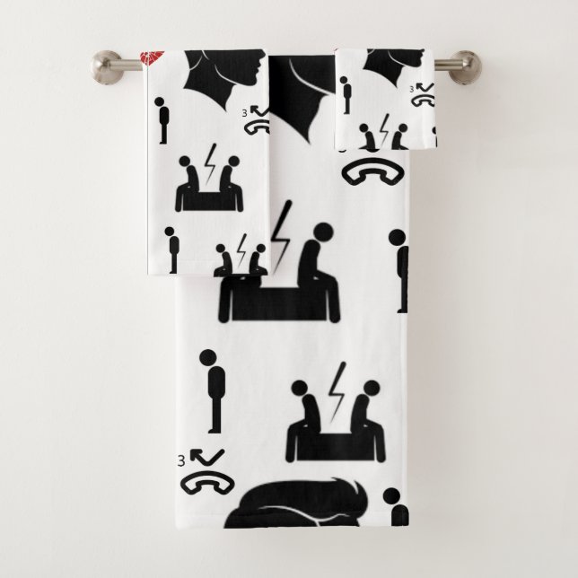 Drei fehlende Chancen Handtuch-Set | Emotionale Dé Badhandtuch Set (Insitu)