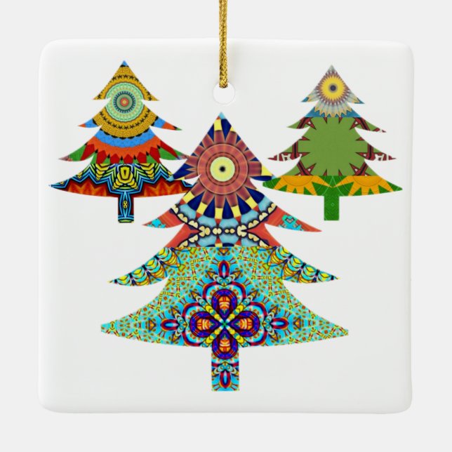 DREI FERIENBÄUME KERAMIKORNAMENT (Rückseite)