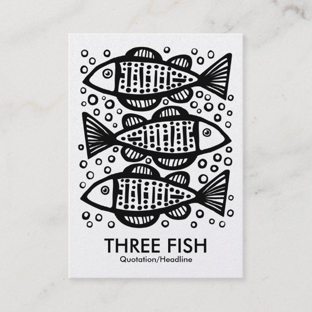 Drei Fische - Gold Card Visitenkarte (Vorderseite)