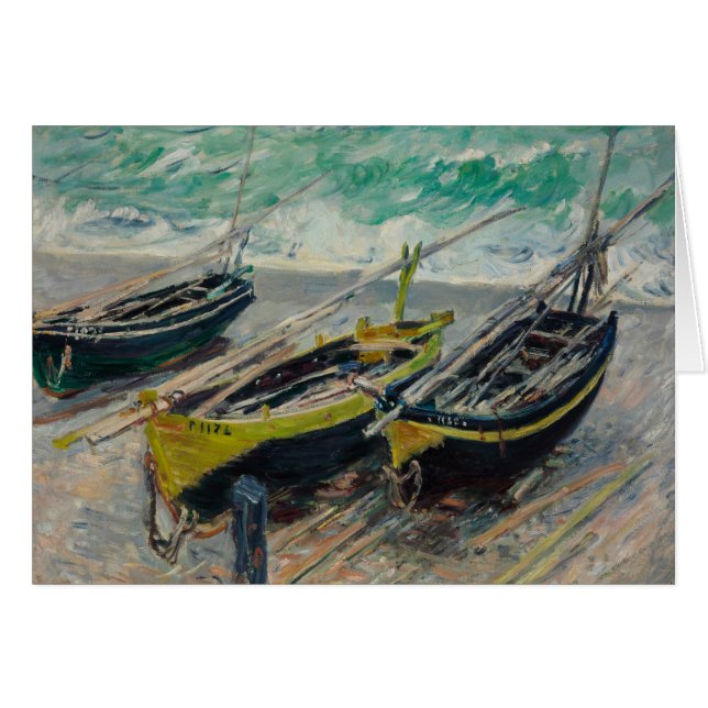 Drei Fischerboote von Claude Monet (Vorderseite (Horizontal))