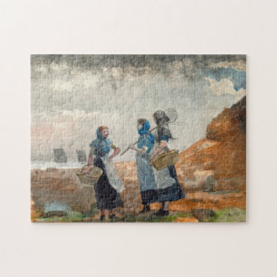 Drei Fisher Girls, Tynemouth von Winslow Homer