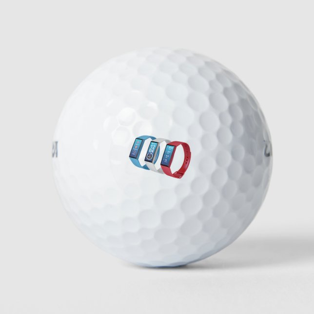 Drei Fitnessen-Tracker Golfball (Vorderseite)