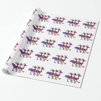 Drei Flamingo-Packpapier Geschenkpapier