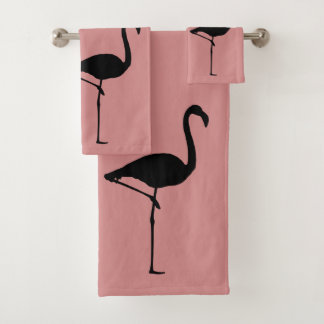 Drei Flamingos Badhandtuch Set